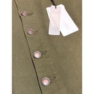 A Loves A Denim Women’s Size 31 Army Green Skirt Frayed Bottom Full Button L